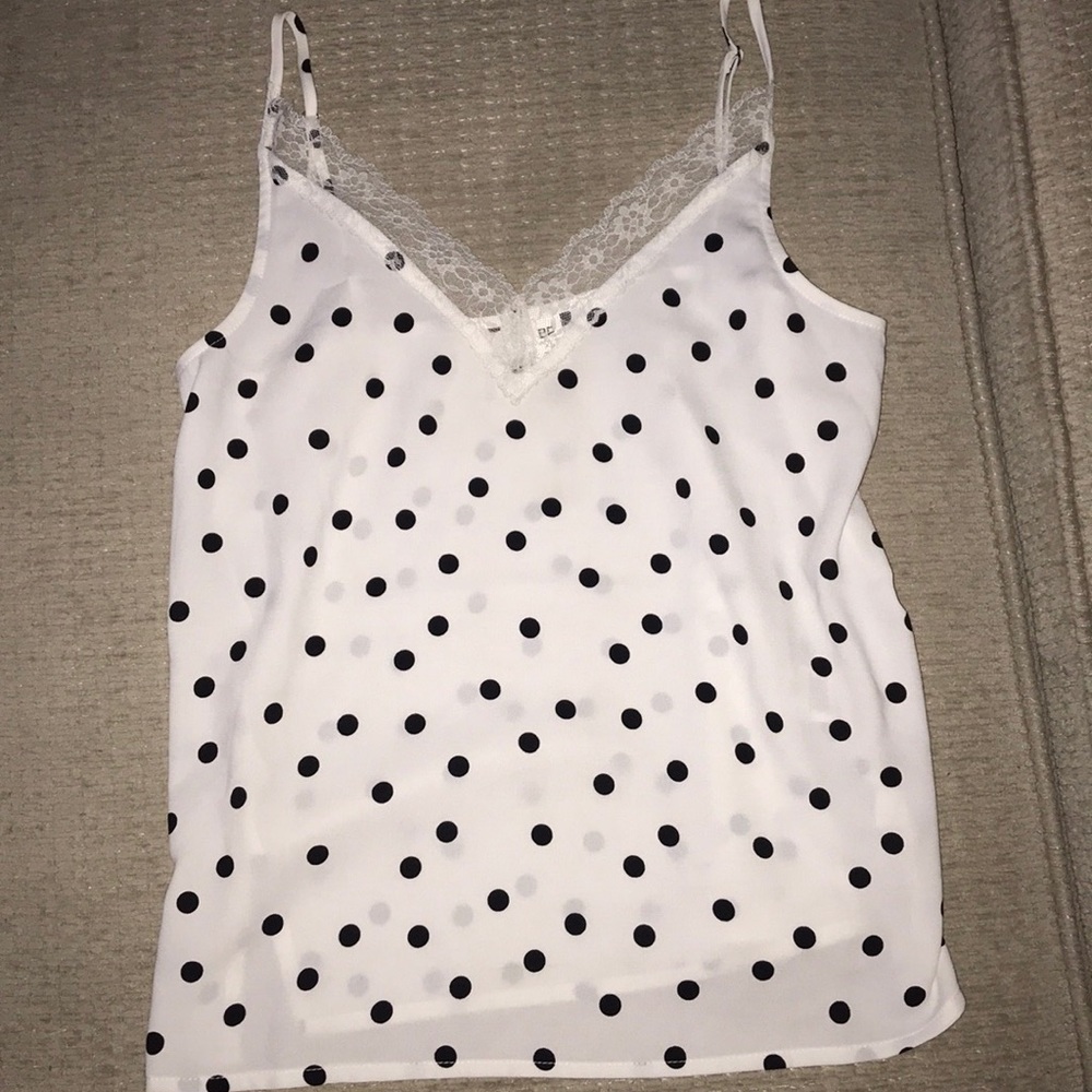 Lace trim camisole tank